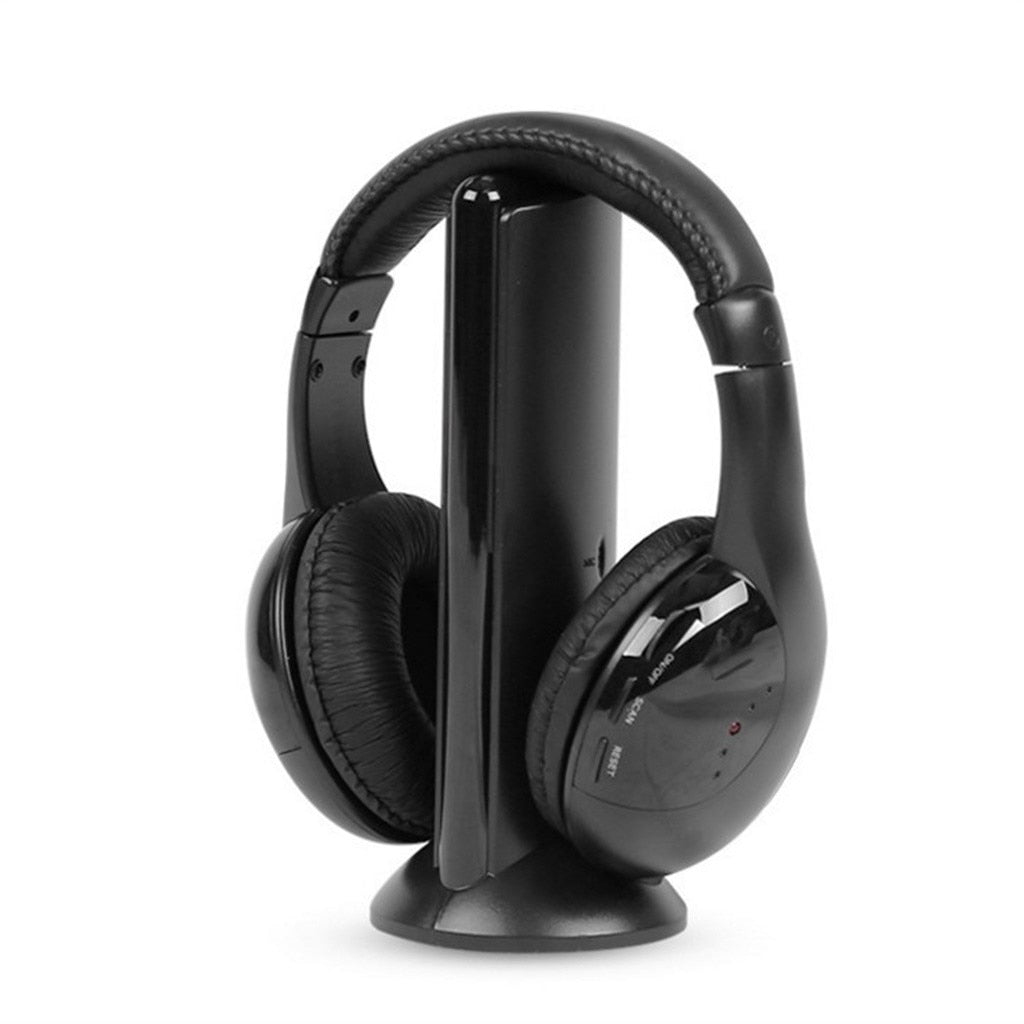 Black Headset Wireless Bluetooth Headphones
