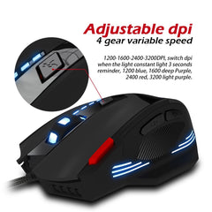 Game Mouse black color with blue light