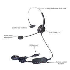 USB headphones Computer Headset with Microphone