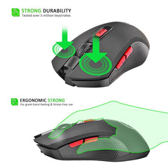 CARPRIE  2400DPI 6 Buttons 2.4G Wireless Gaming Mouse
